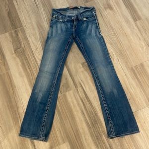 Big Star Casey K Low Rise Fit/Medium Wash/ Size 26L Altered- see measurements